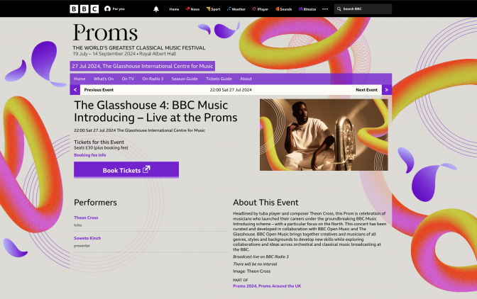 Soweto Kinch to present The Glasshouse 4: BBC Music Introducing – Live at the Proms